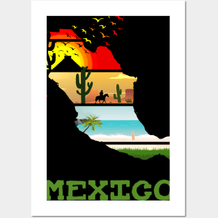 Mexico Sunset Summer Posters and Art